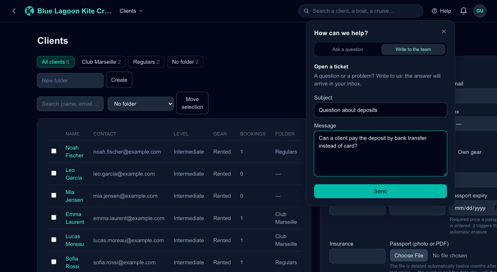 The top bar with the Back button, the search field and the Help panel open.